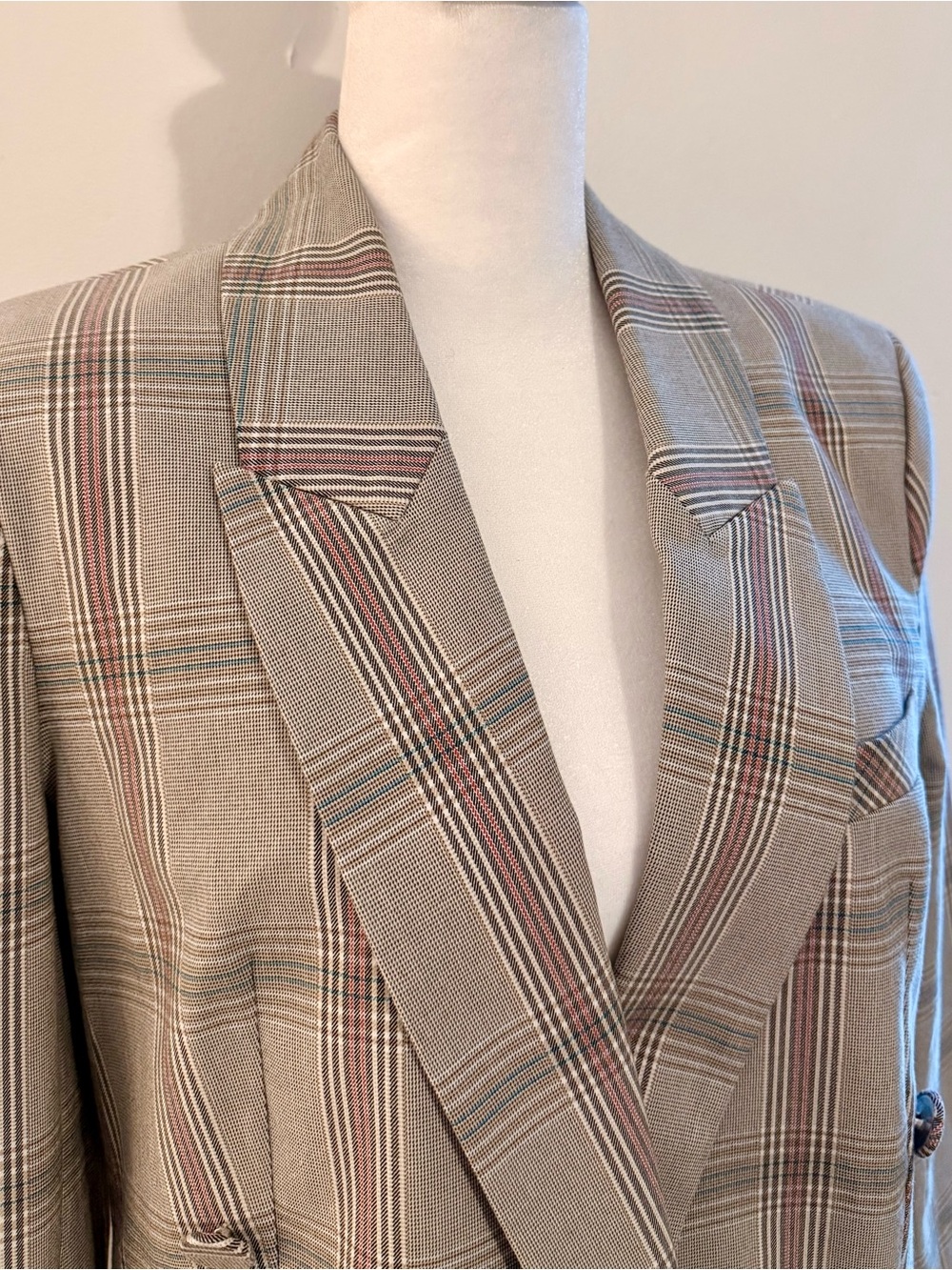 CAbi Plaid Contemporary Blazer